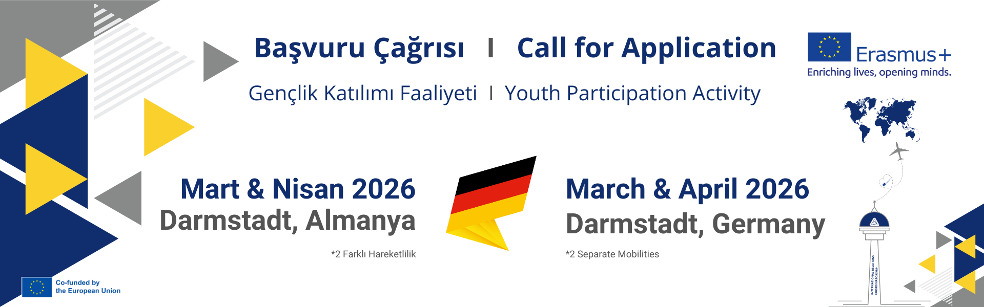 [BAŞVURU ÇAĞRISI] Almanya Erasmus+ Gençlik Katılımı Projesi - Mart & Nisan 2026