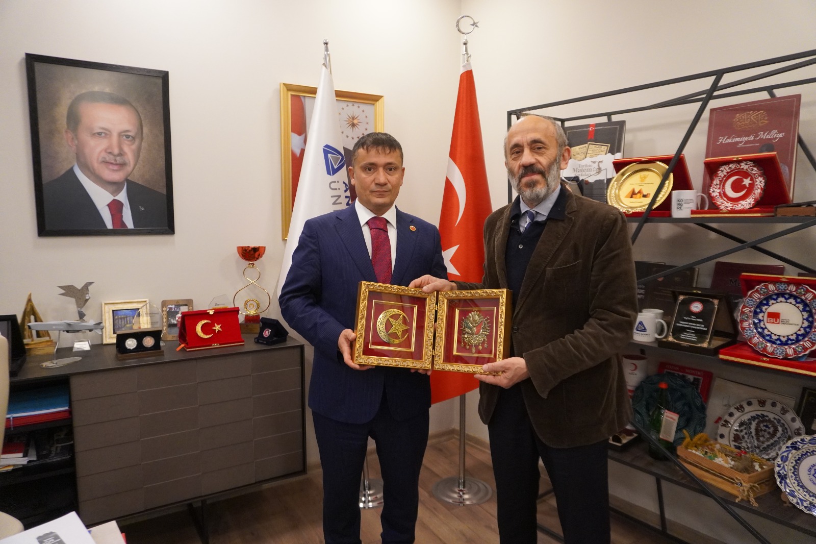 Ankara Kızılcahamam Kaymakamın Dr. Mehmet NURİBEYOĞLU'dan rektörlüğümüze ziyaret