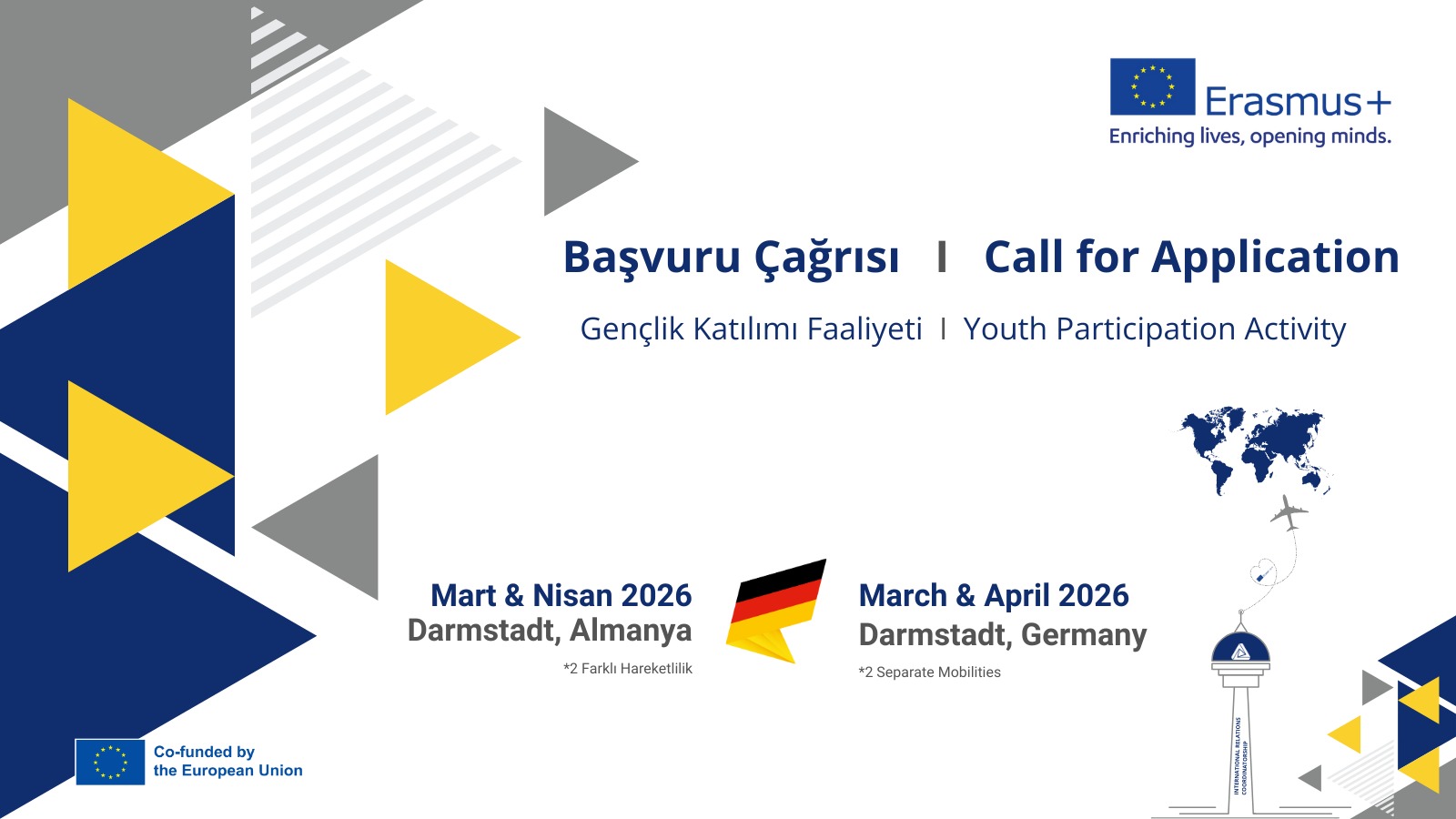 Almanya Erasmus+ Gençlik Katılımı Projesi - Mart & Nisan 2026
