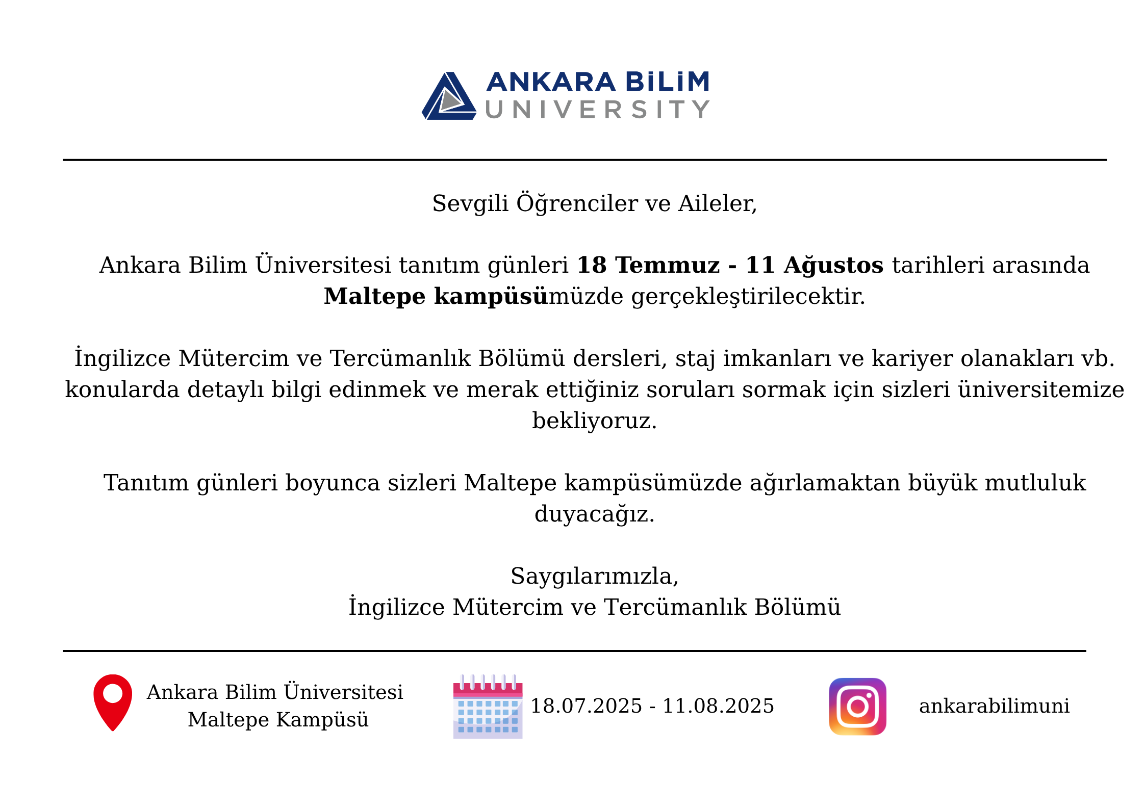 Tanıtım günlerimiz başladı!