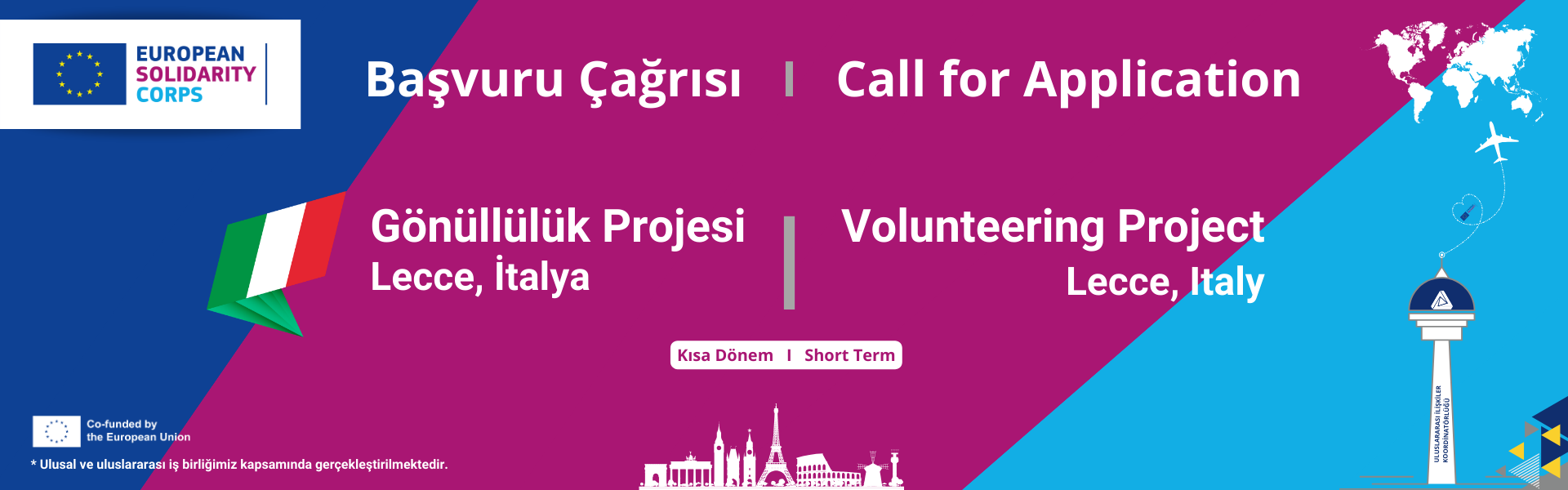 European Solidarity Corps (Avrupa Dayanışma Programı) Gönüllülük Projesi Başvuru Çağrısı